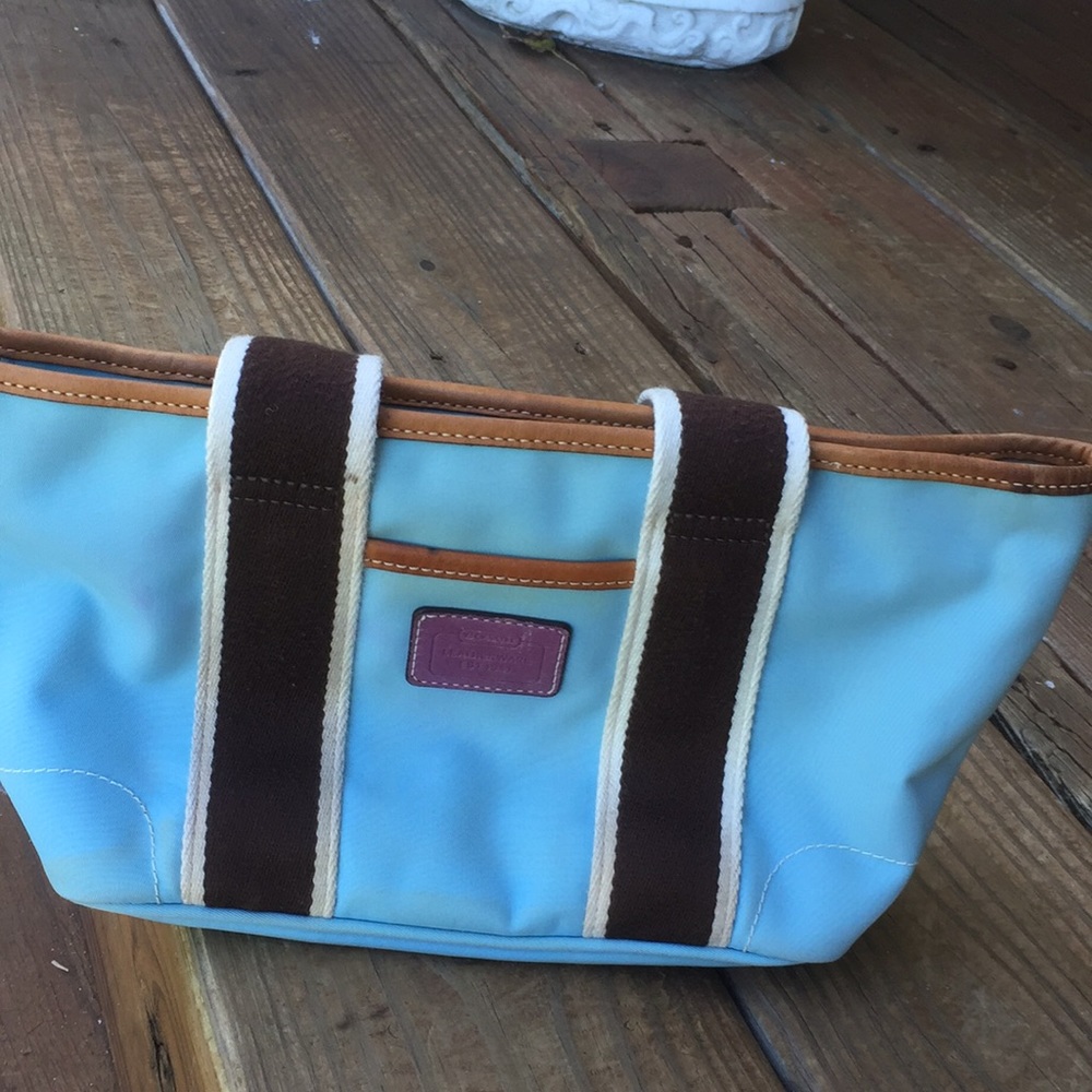 Coach lunch bag 8x5x3,5” canvas leather vinyl